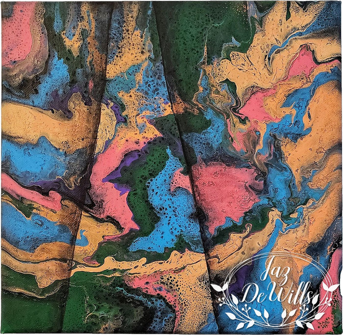 Ascend 10x10 Acrylic on Canvas by Jaz DeWills